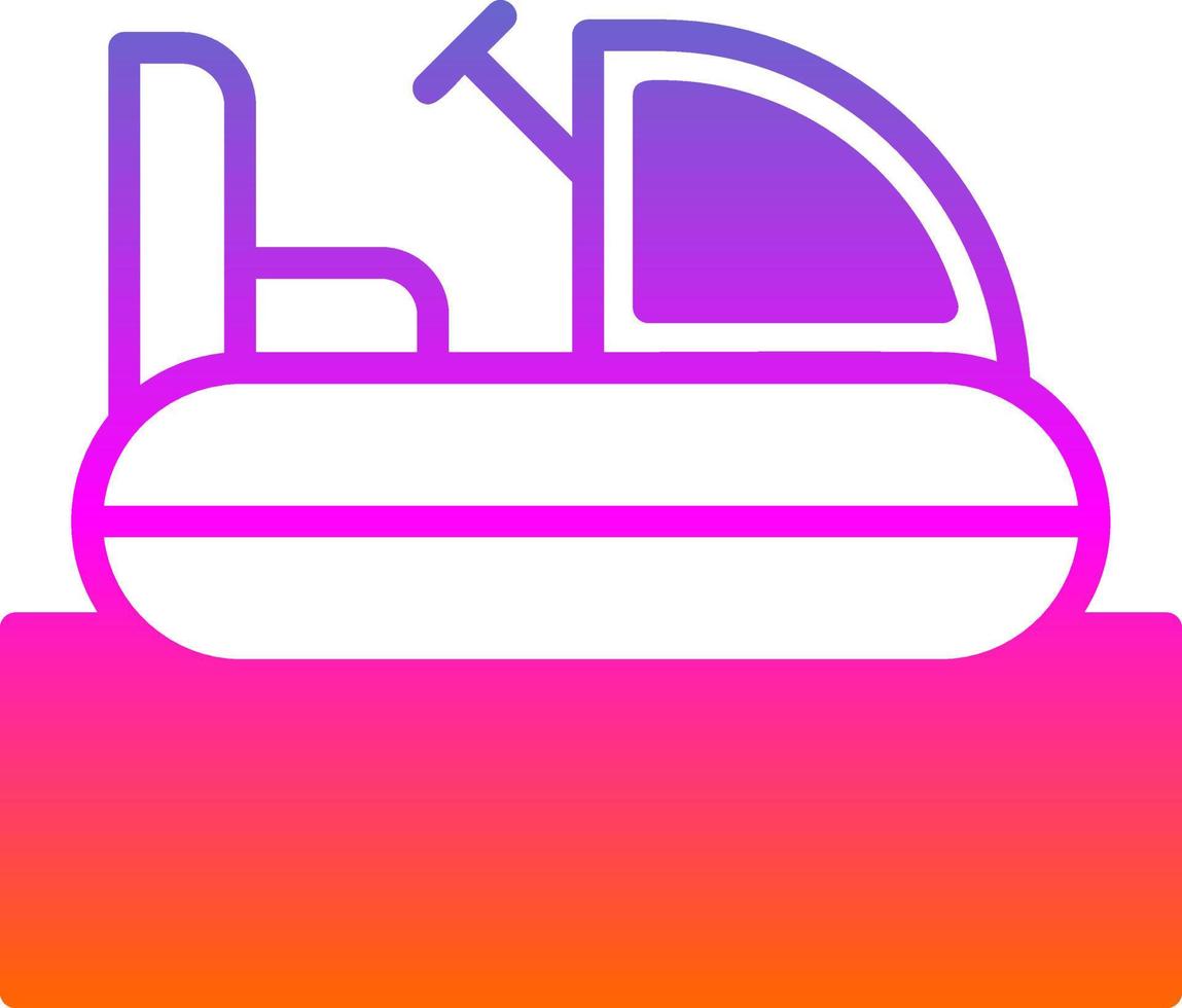 Bumper Boat Vector Icon Design