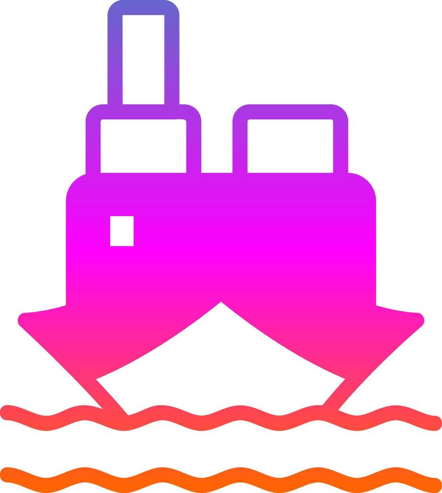 Cargo Boat Vector Icon Design