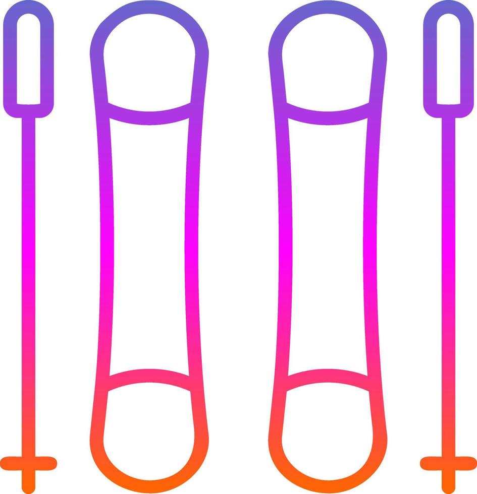 Skiing Vector Icon Design