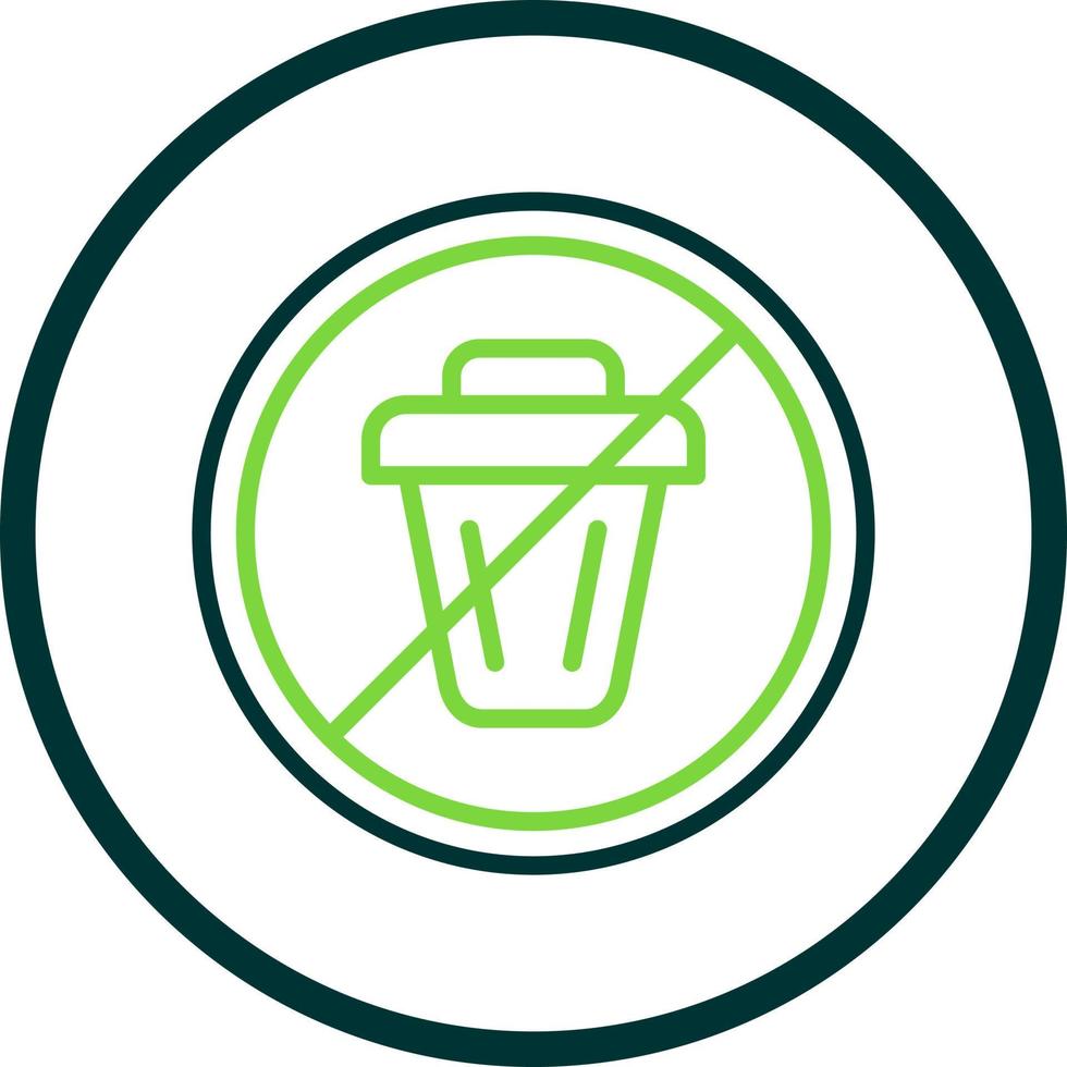 No Littering Vector Icon Design