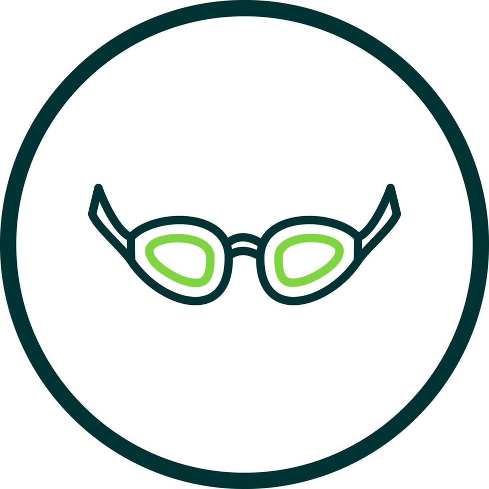 diseño de icono de vector de gafas de natación