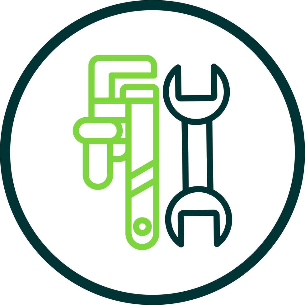 Pipe Wrench Vector Icon Design