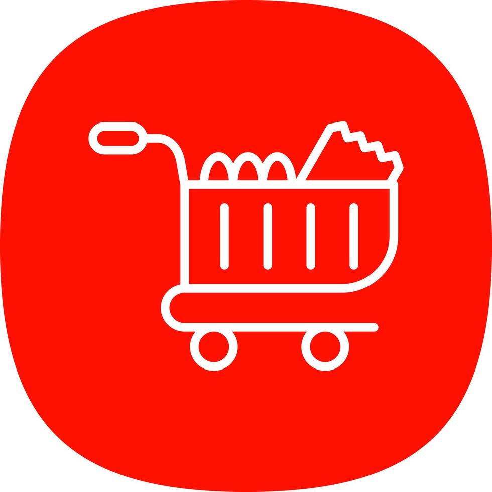 Food Cart Vector Icon Design