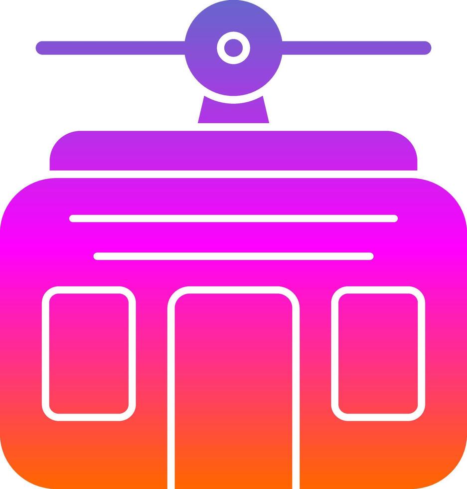 Cable Car Vector Icon Design