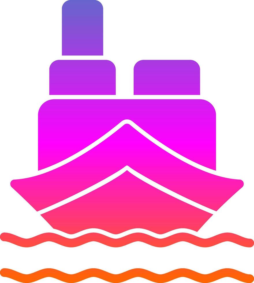 Cargo Boat Vector Icon Design