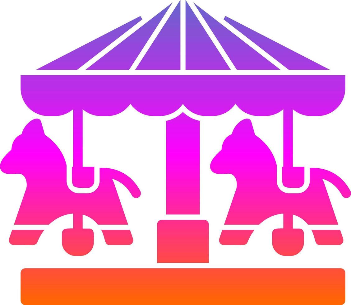 Merry Go Round Vector Icon Design