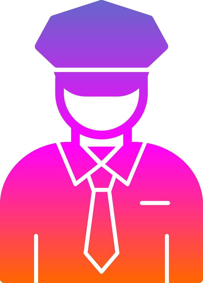 Security Guard Vector Icon Design