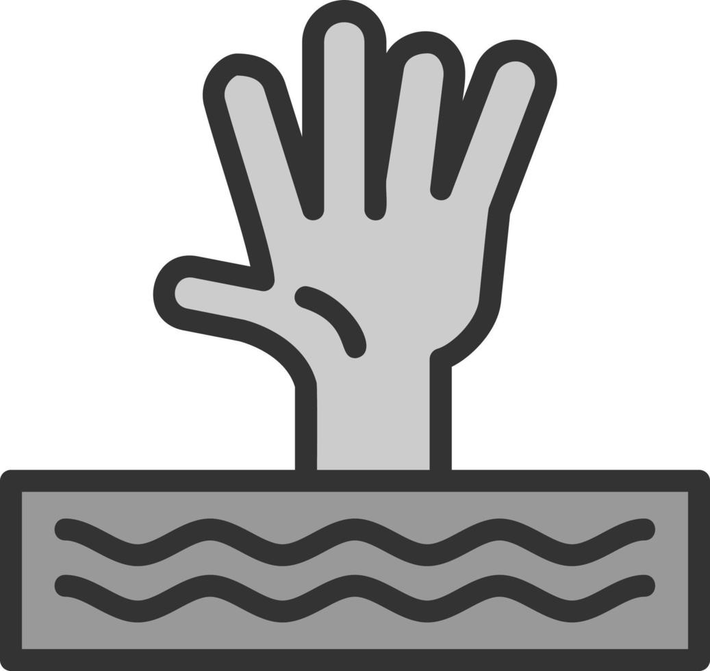 diseño de icono de vector de ahogamiento