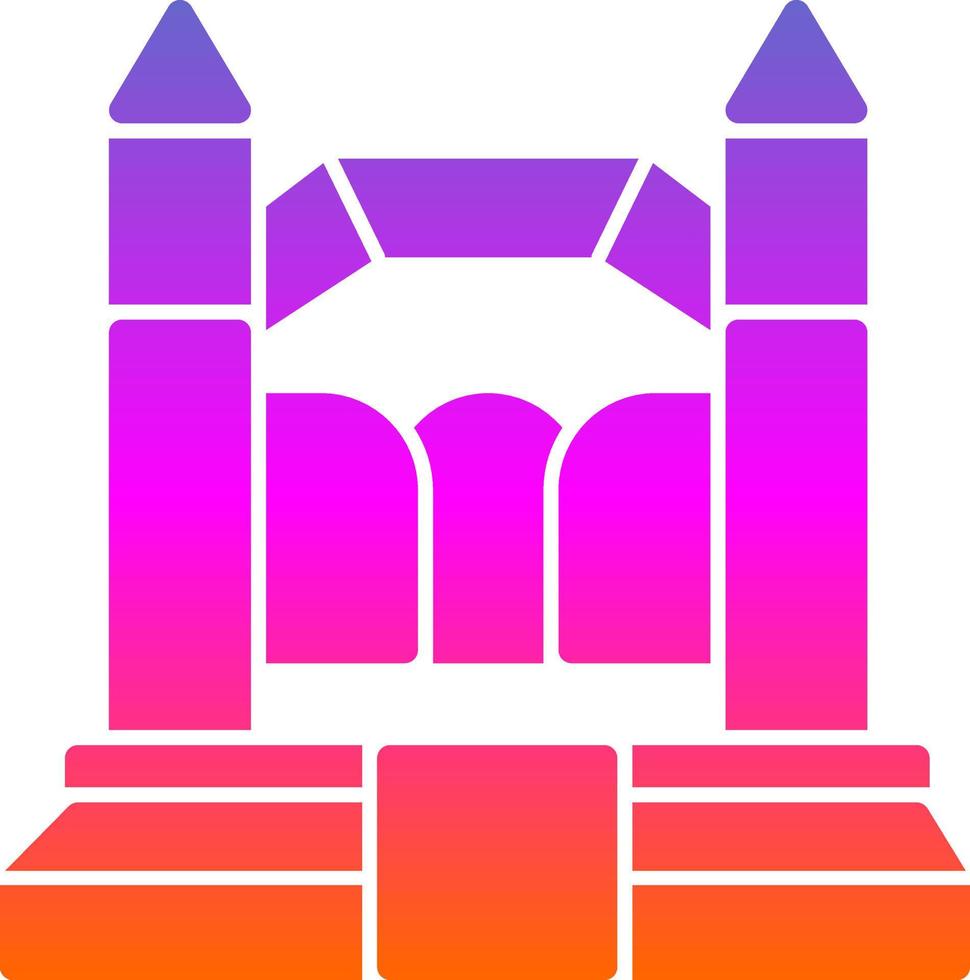 diseño de icono de vector de castillo hinchable