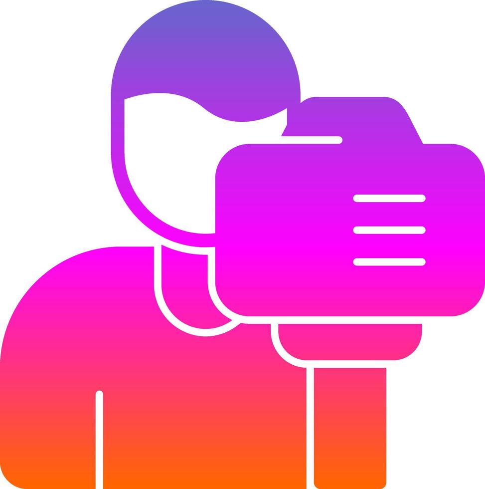 Camera Man Vector Icon Design