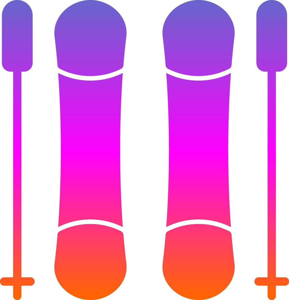 Skiing Vector Icon Design