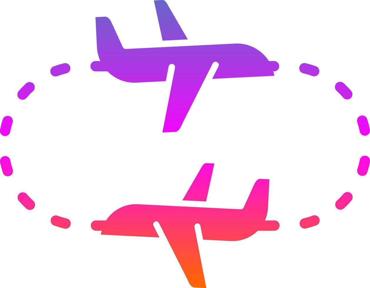 Round Trip Vector Icon Design