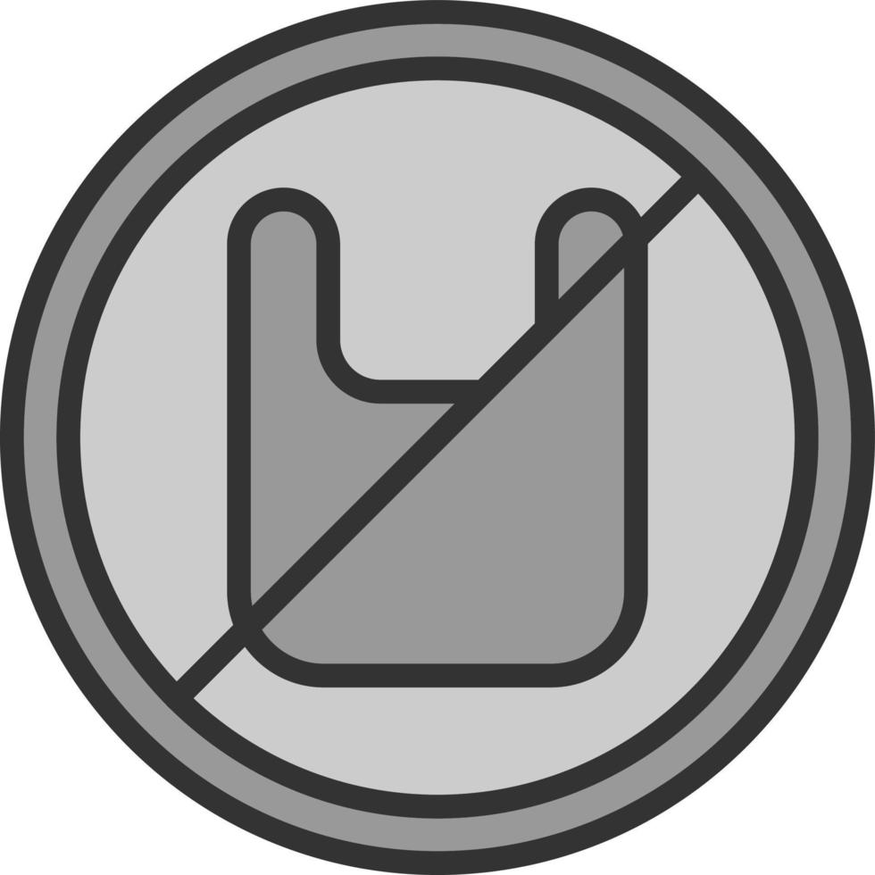 No Plastic Bags Vector Icon Design