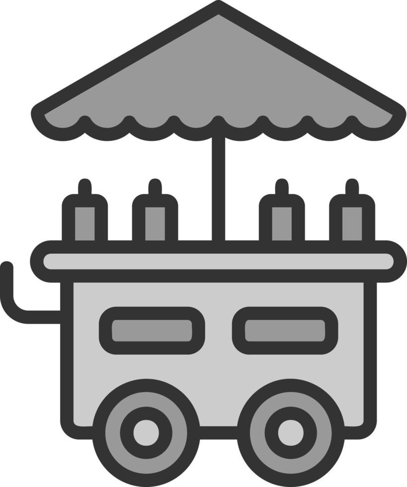 Food Cart Vector Icon Design