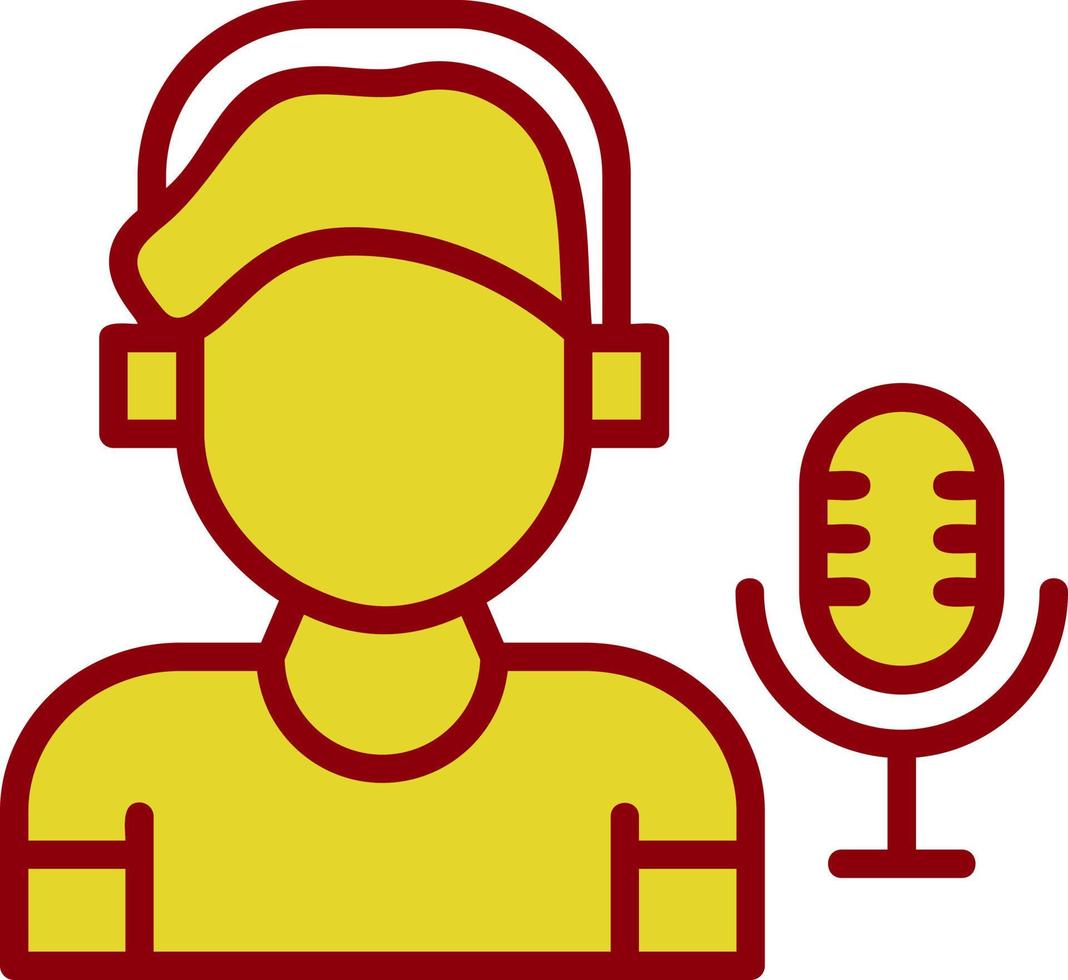 Broadcaster Vector Icon Design