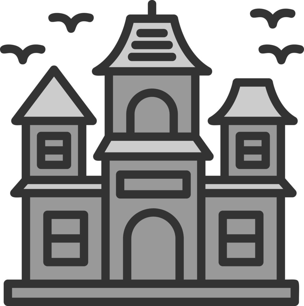 Haunted House Vector Icon Design