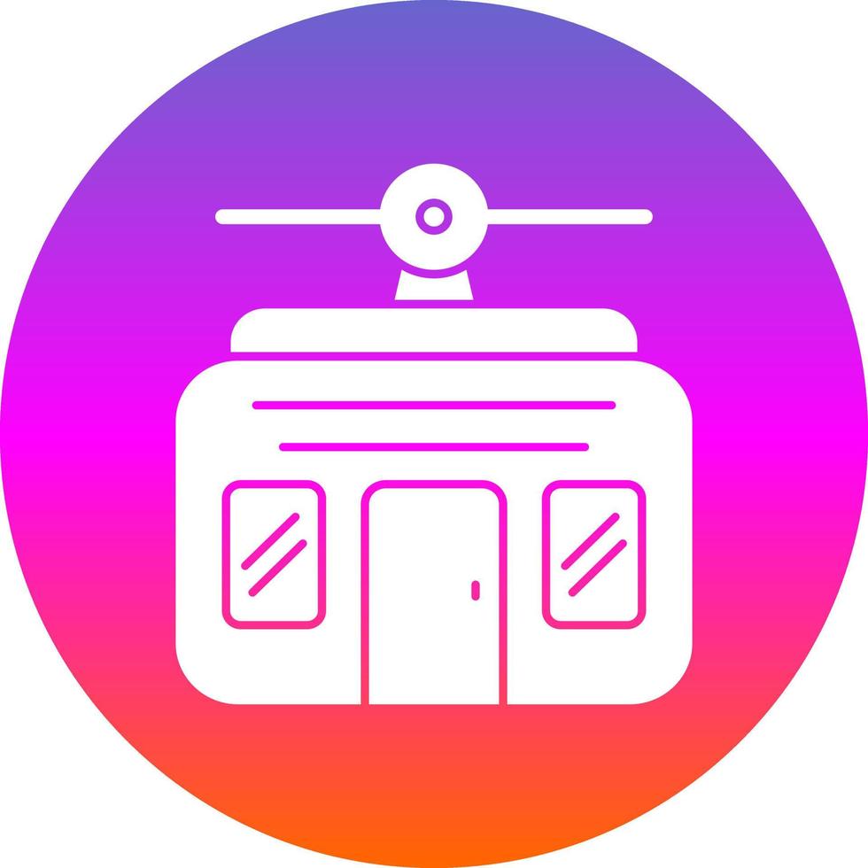 Cable Car Vector Icon Design