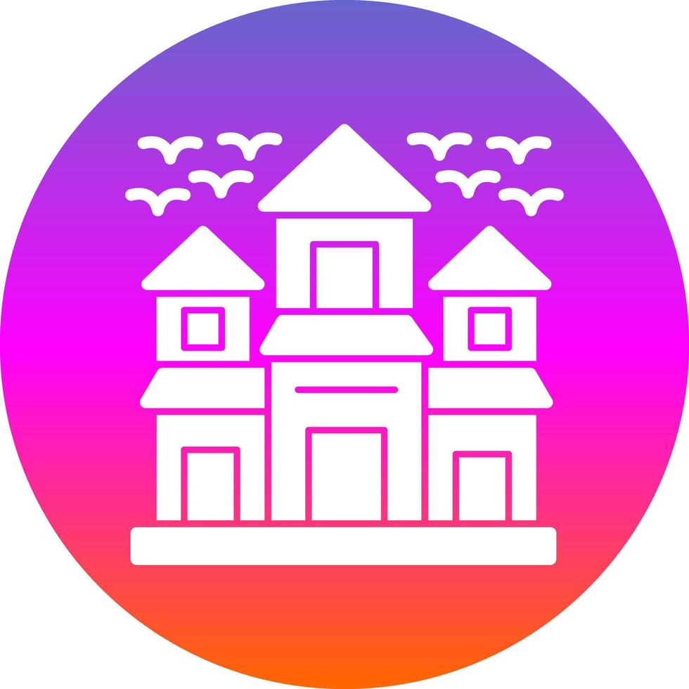 Haunted House Vector Icon Design