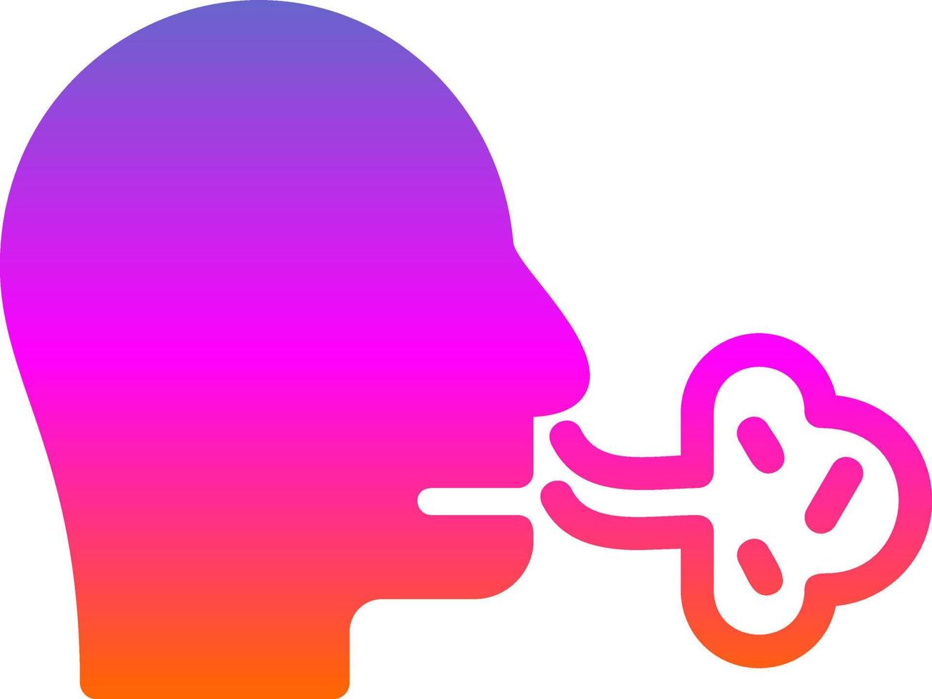 diseño de icono de vector de inhalación