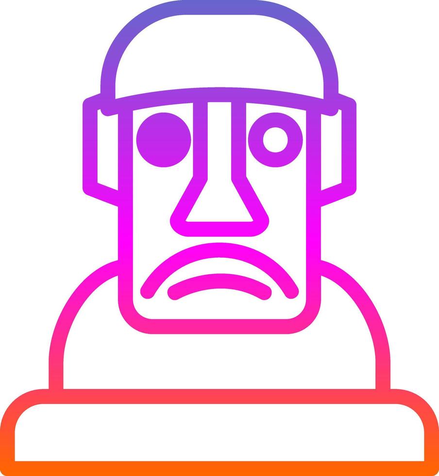 diseño de icono de vector moai