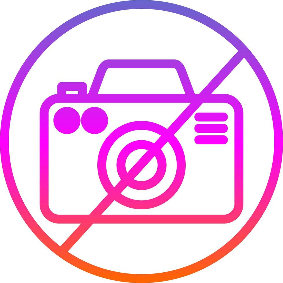 No Camera Vector Icon Design