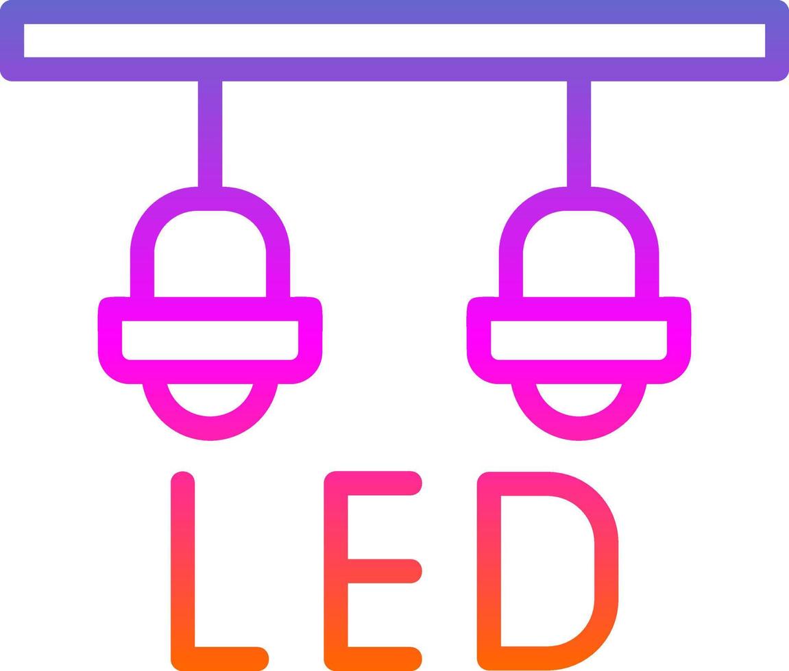 Led Lamp Vector Icon Design