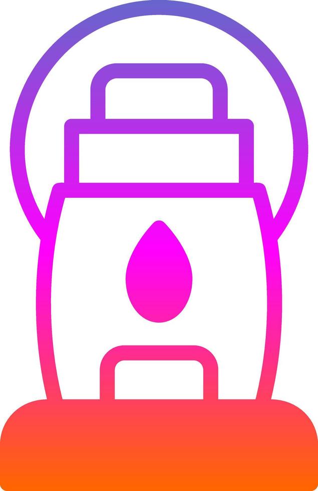 Oil Lamp Vector Icon Design