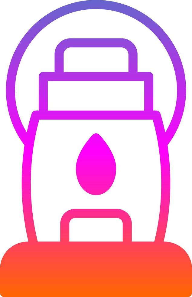 Oil Lamp Vector Icon Design