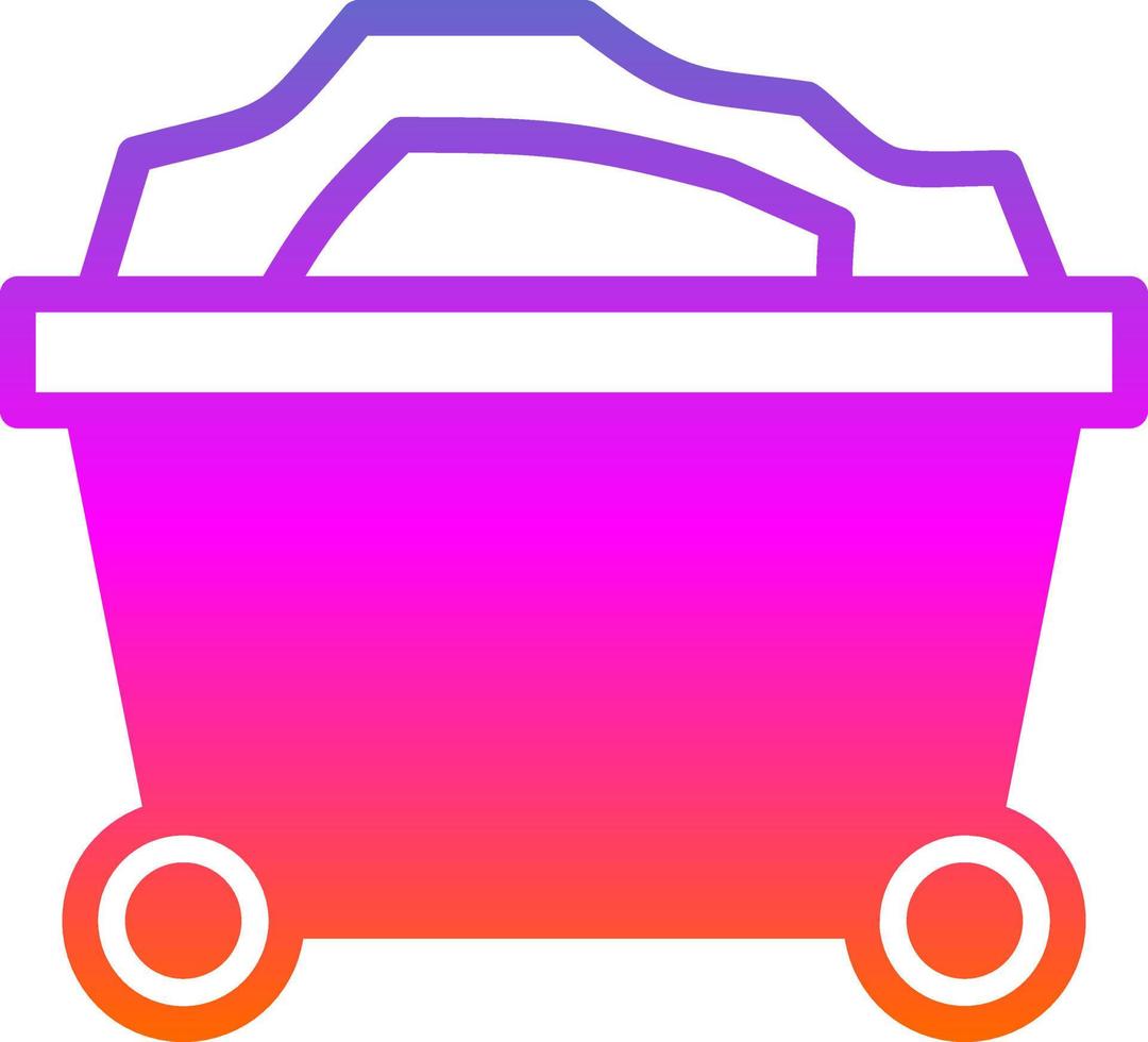 Mining Cart Vector Icon Design