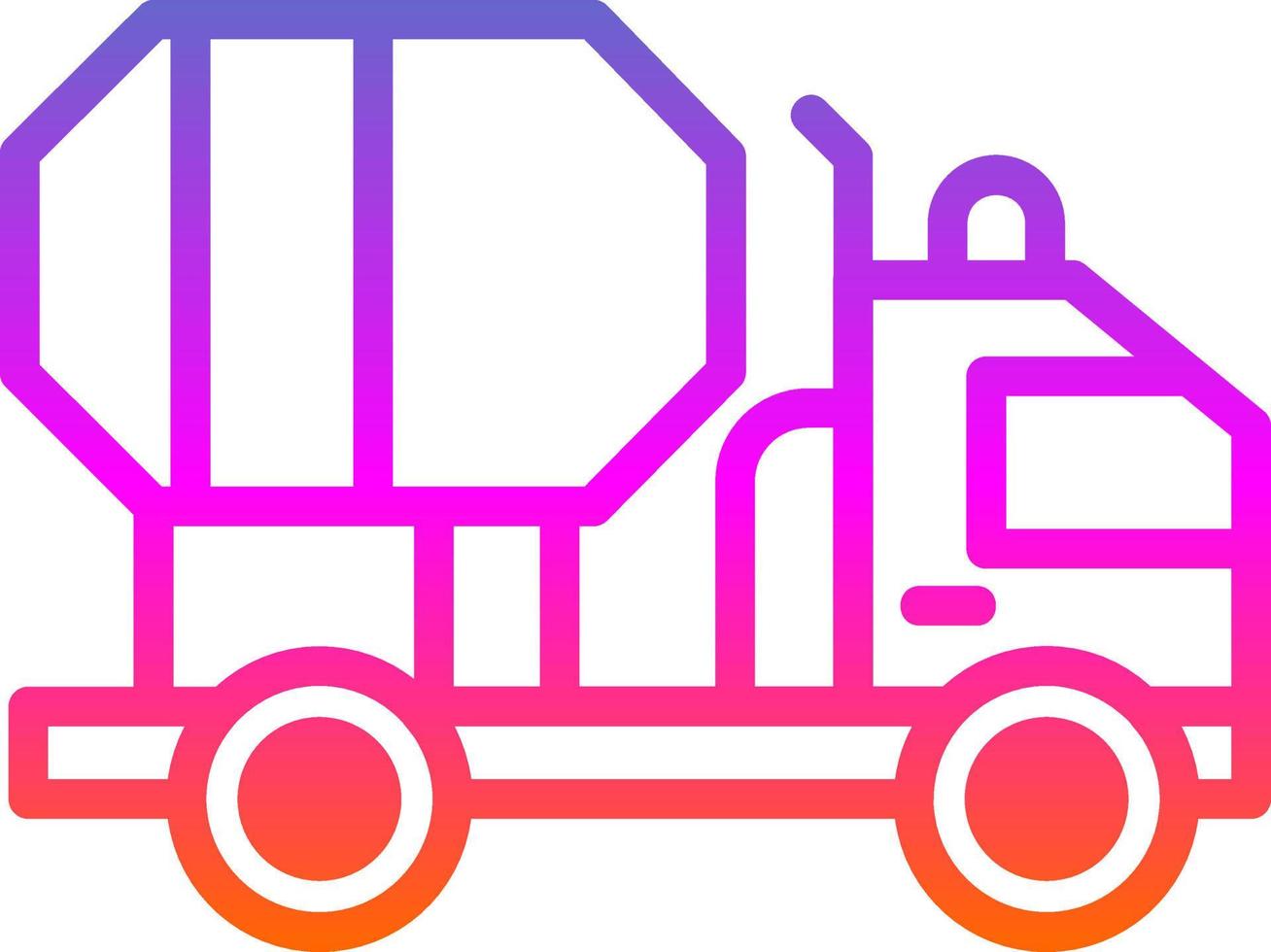 Cement Truck Vector Icon Design