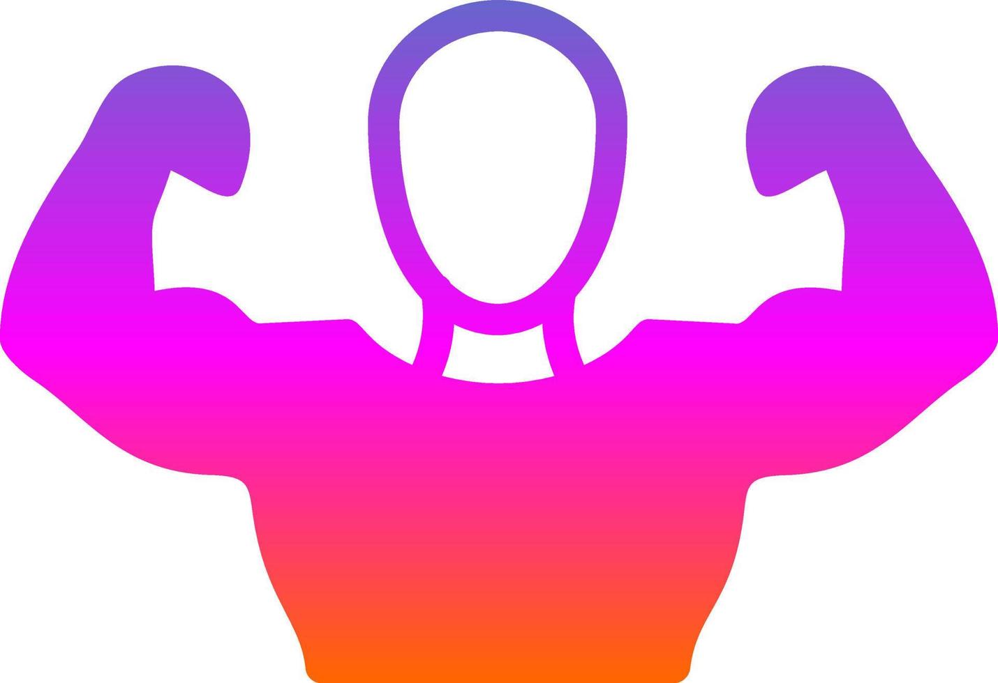 Muscle Man Vector Icon Design