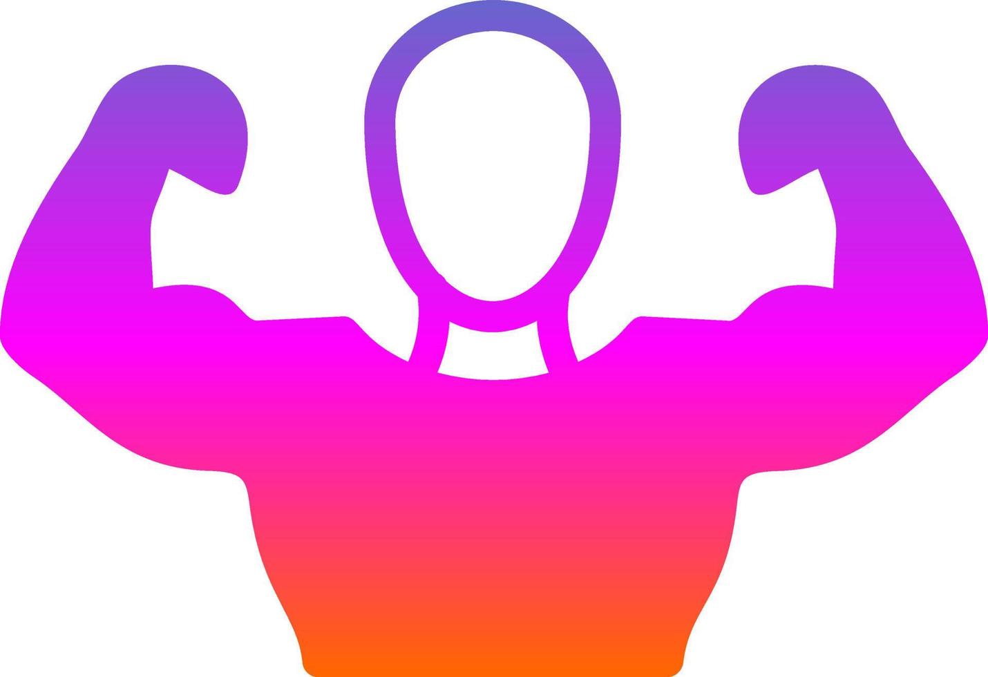 Muscle Man Vector Icon Design