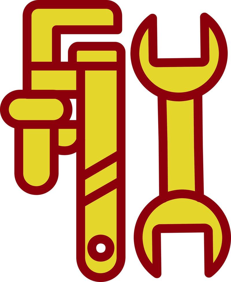 Pipe Wrench Vector Icon Design