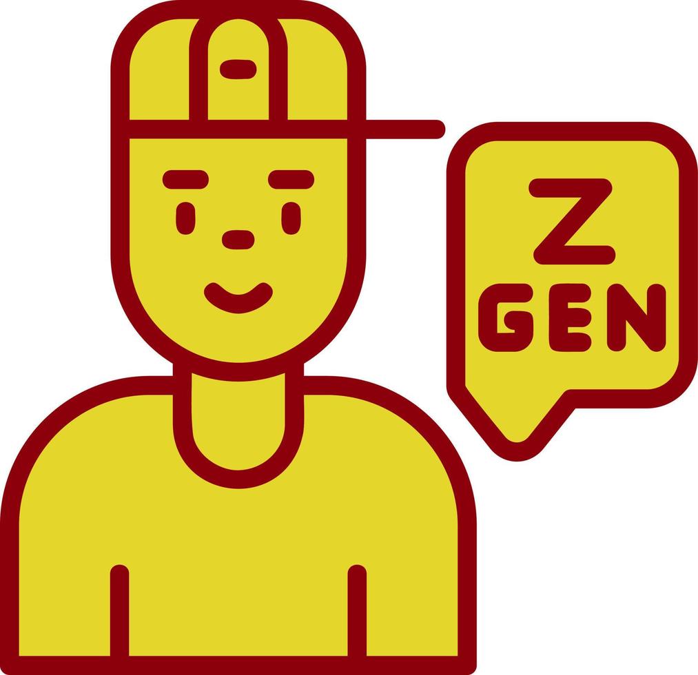 diseño de icono de vector de generación z