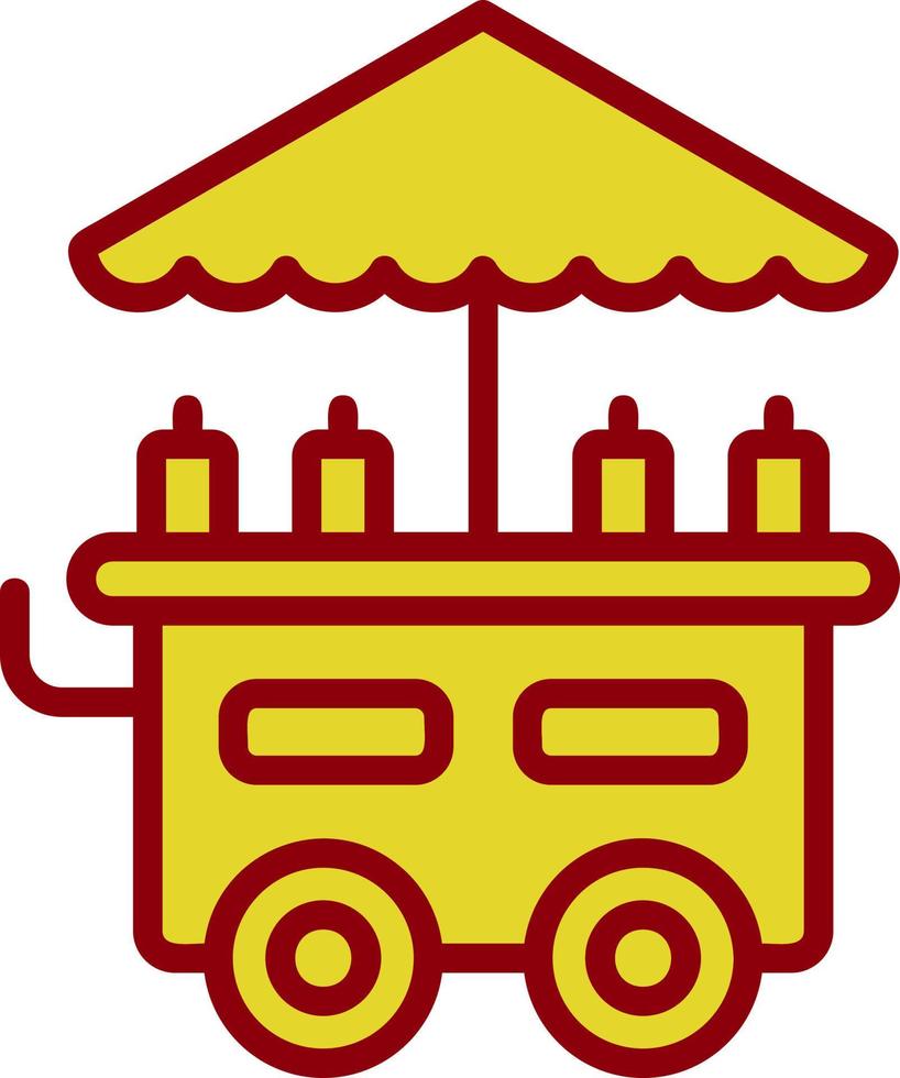 Food Cart Vector Icon Design