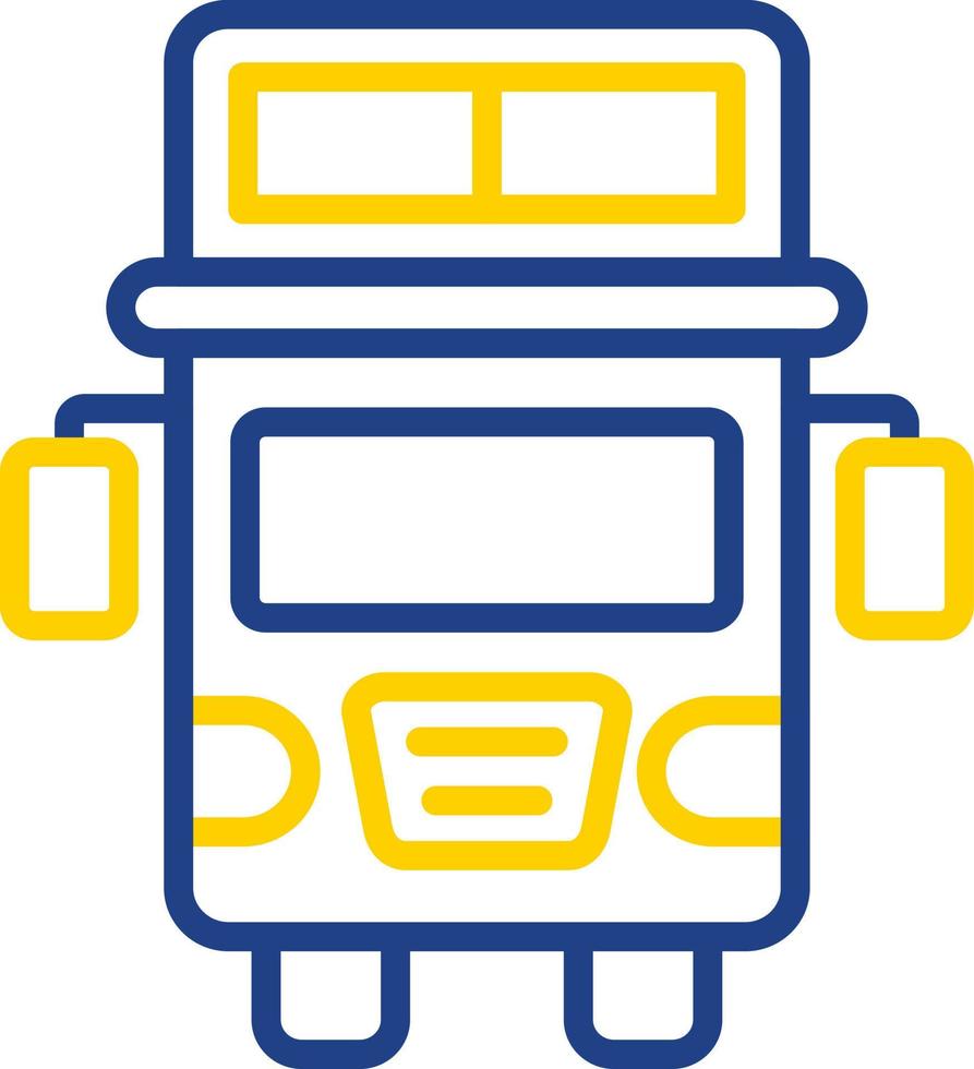 Double Decker Bus Vector Icon Design