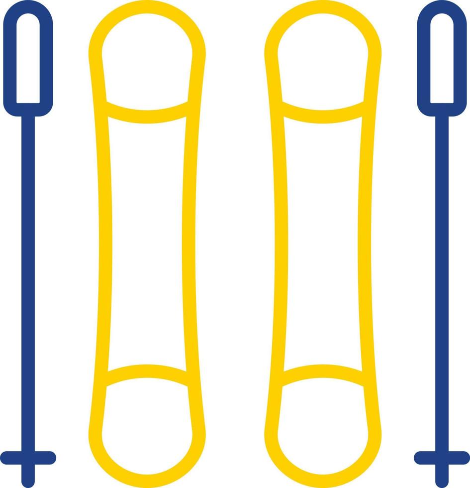 Skiing Vector Icon Design