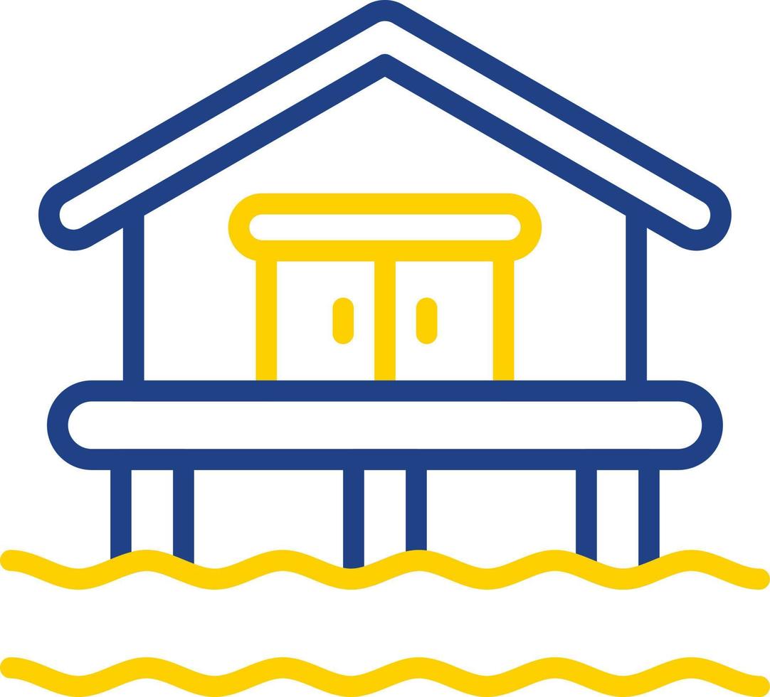 Beach House Vector Icon Design