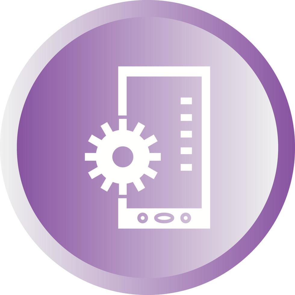 Beautiful mobile settings Vector Glyph ico