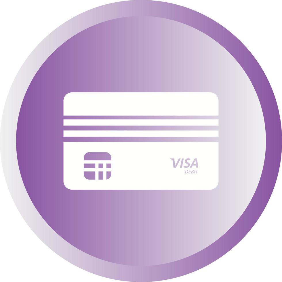Beautiful Debit Visa Vector Glyph icon