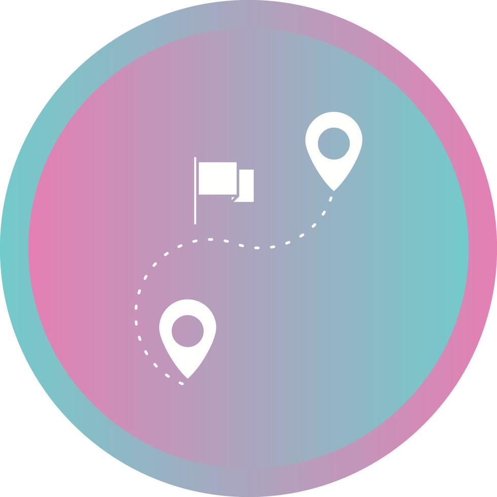 Beautiful Route Vector Glyph icon