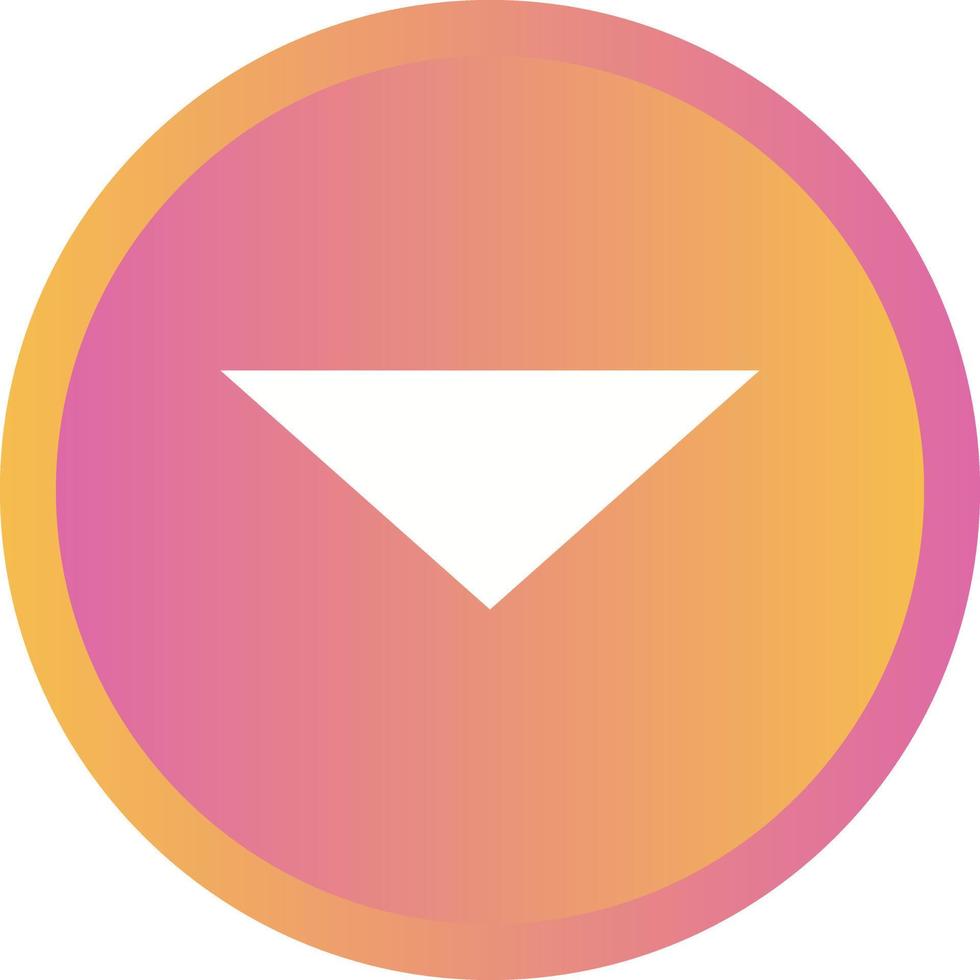 Beautiful Arrow Down Glyph Vector Icon