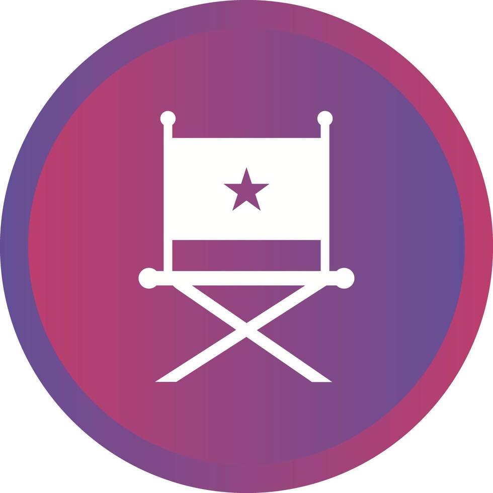 Beautiful Director Chair Glyph Vector Icon