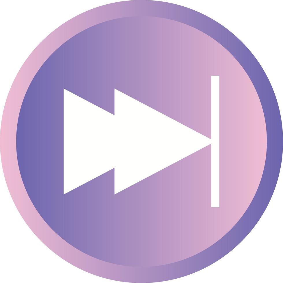 Beautiful Next Arrow Glyph Vector Icon