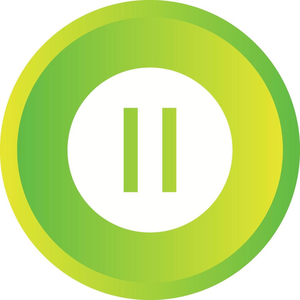 Beautiful Pause Button Glyph Vector Icon