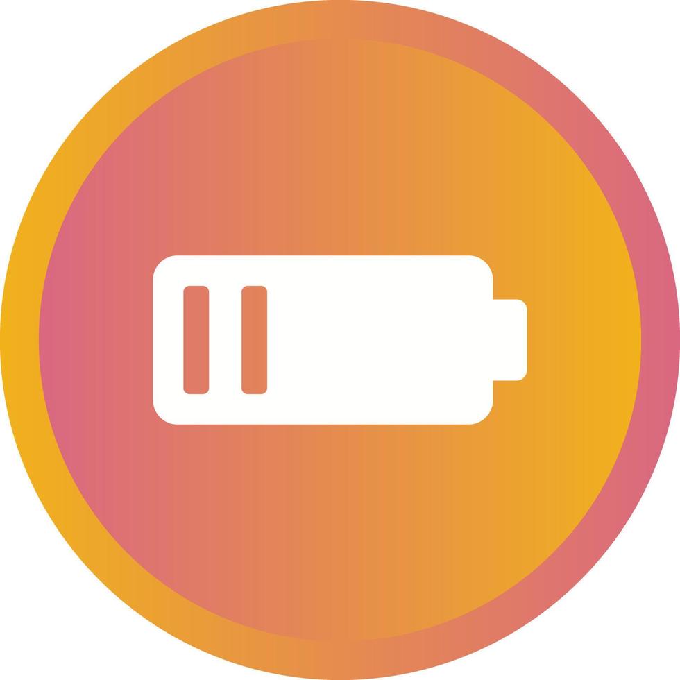 Beautiful Low Battery Glyph Vector Icon