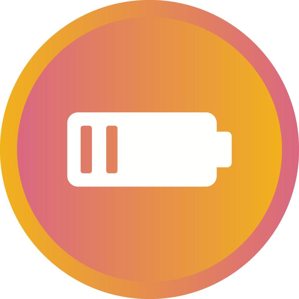 Beautiful Low Battery Glyph Vector Icon