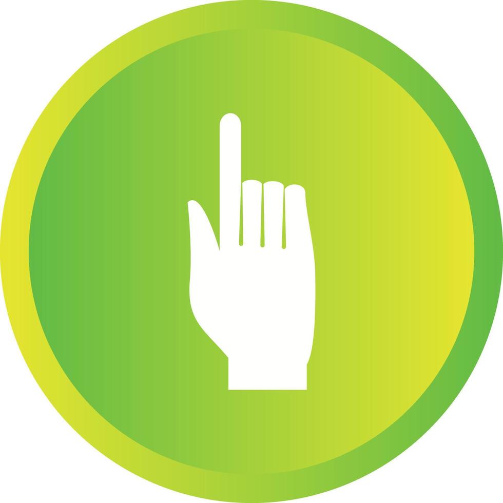 Beautiful Raised FingerGlyph Vector Icon