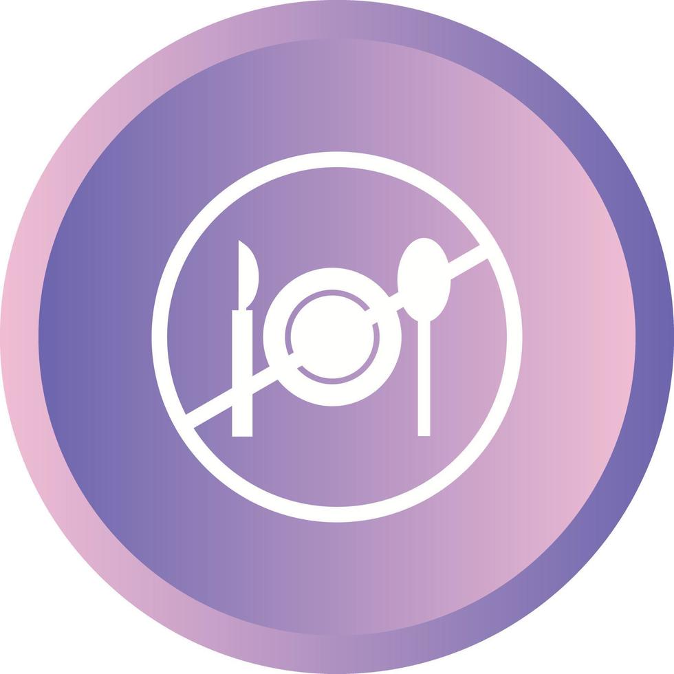 Beautiful No Food Glyph Vector Icon