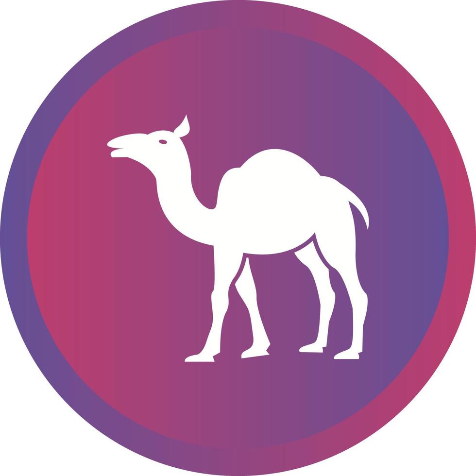 Beautiful Camel Glyph Vector Icon
